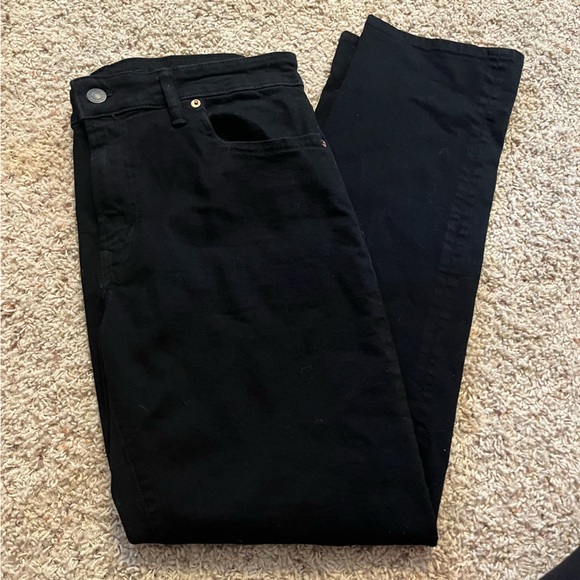 American Eagle AirFlex+ Straight Black Jeans - Picture 3 of 4
